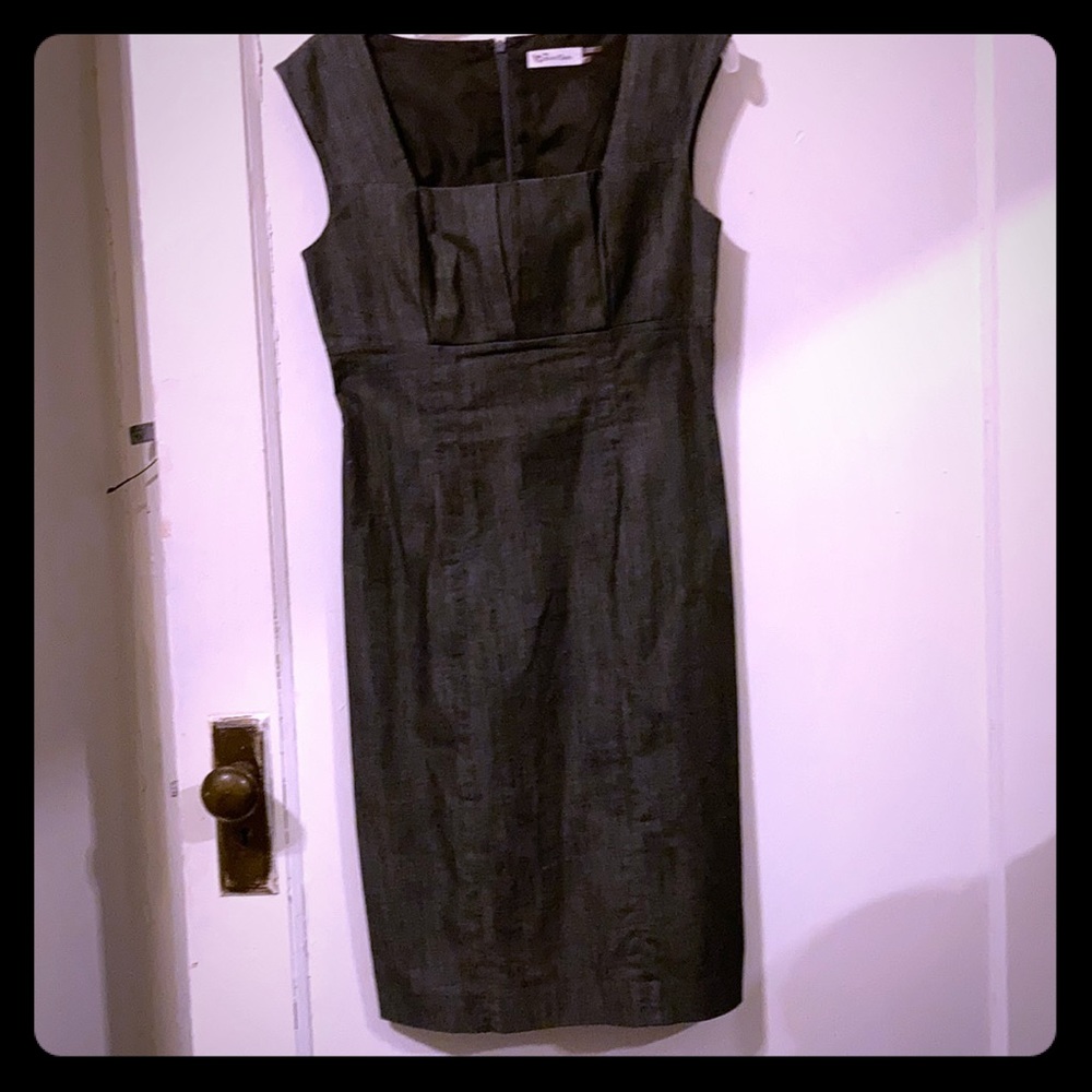 Calvin Klein Dark Gray Sleeveless Sheath Dress